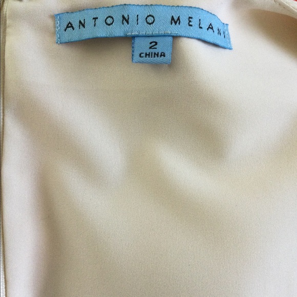 Antonio Melani Orange & Cream Sheath Dress Size 2 - Picture 4 of 4